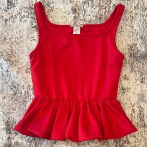 Charlotte Russe Red Peplum Tank Top